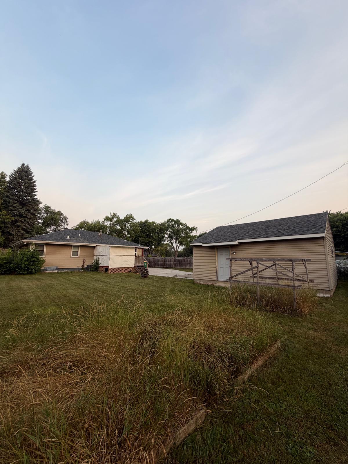 STAR HOMES yard and surrounding property